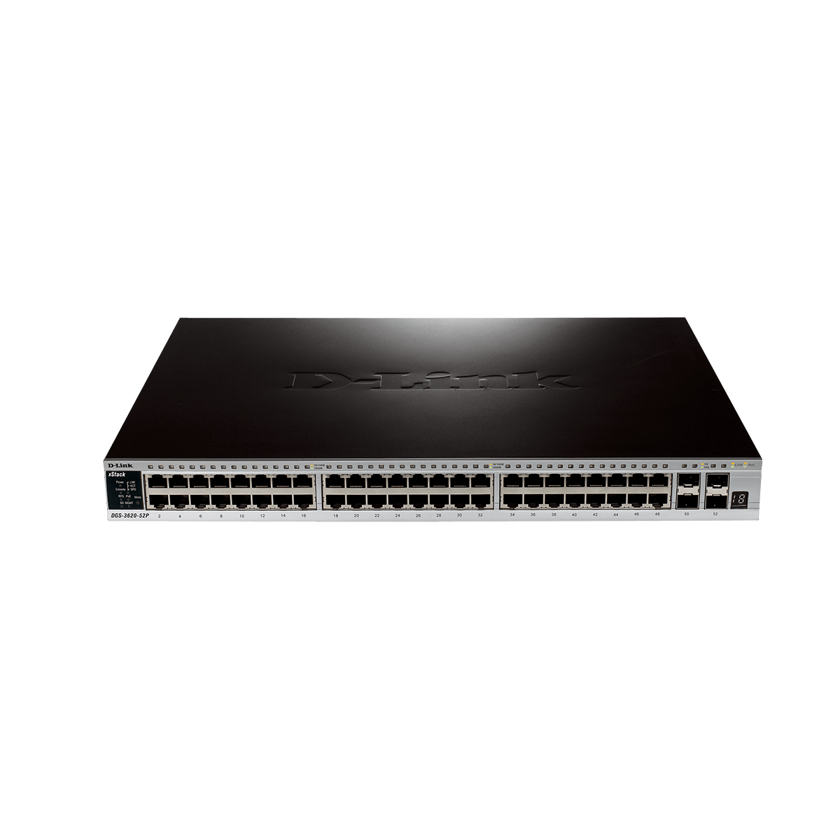 قیمت و خرید سوییچ شبکه مدیریتی 48 پورت PoE با 4 پورت SFP دی لینک مدل DGS-3620-52P | نت ران